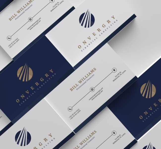 Finansal kartvizit tasarimi danismanlik illustrasyonu profesyonel kimlik