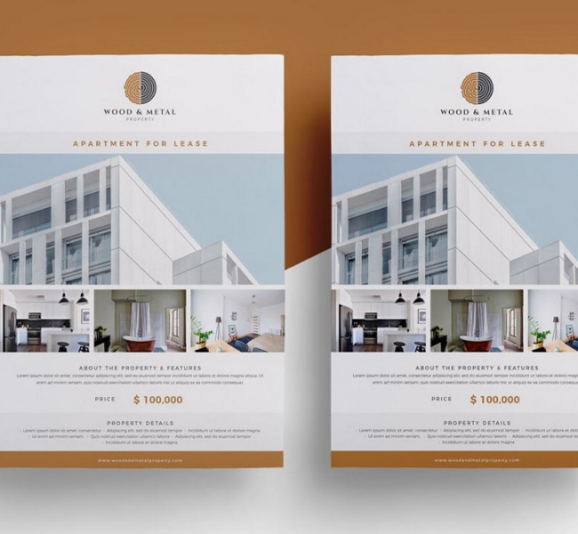 Gayrimenkul brosuru tasarimi emlak ilani brosuru kiralama promosyonu