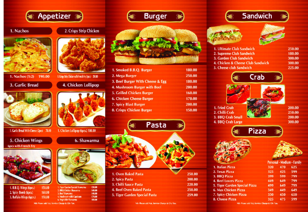 Restoran menu tasarimi kafe brosuru dijital menu
